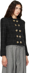 VAQUERA Black Melton Shrunken Blazer