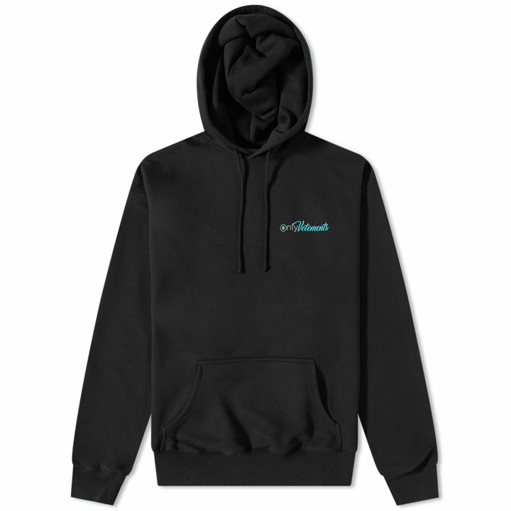 Photo: Vetements Men's Only Hoodie in Washed Black
