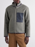 De Bonne Facture - Bookstore Cotton-Trimmed Virgin Wool Jacket - Green