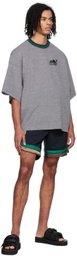 kolor Navy Paneled Shorts
