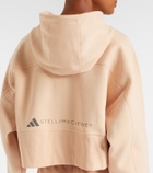 Adidas by Stella McCartney Cropped cotton-blend hoodie