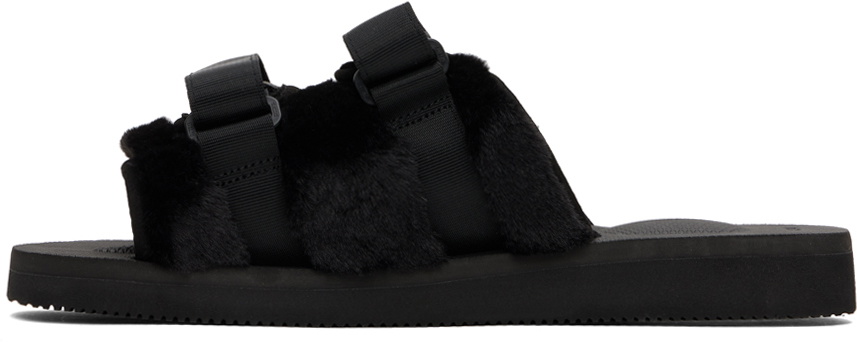 SUICOKE Black MOTO-FURab Sandals