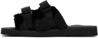 SUICOKE Black MOTO-FURab Sandals