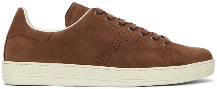 Photo: TOM FORD Brown Suede Warwick Sneakers