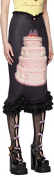 Nodress Black Birthday Cake Midi Skirt