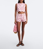 Pucci Labirinto cotton-blend jersey crop top