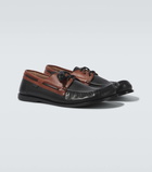 Loewe Campo leather boat shoes