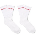 Noon Goons - Logo-Intarsia Stretch-Knit Socks - Men - White