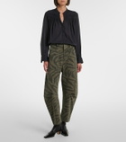 Nili Lotan Shon cropped barrel-leg jeans
