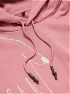 MCQ - Logo-Appliquéd Embroidered Cotton-Jersey Hoodie - Pink