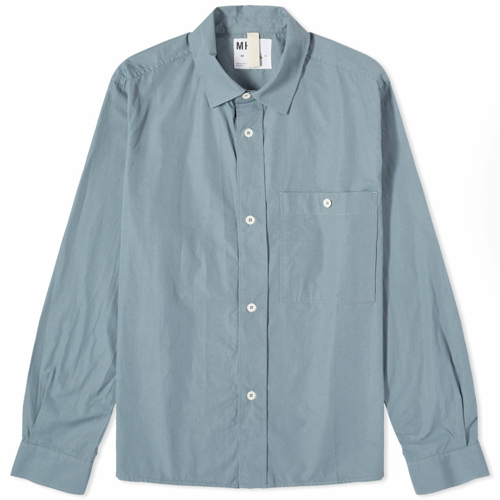 Photo: MHL by Margaret Howell Men's Overall Shirt in Dusty Blue