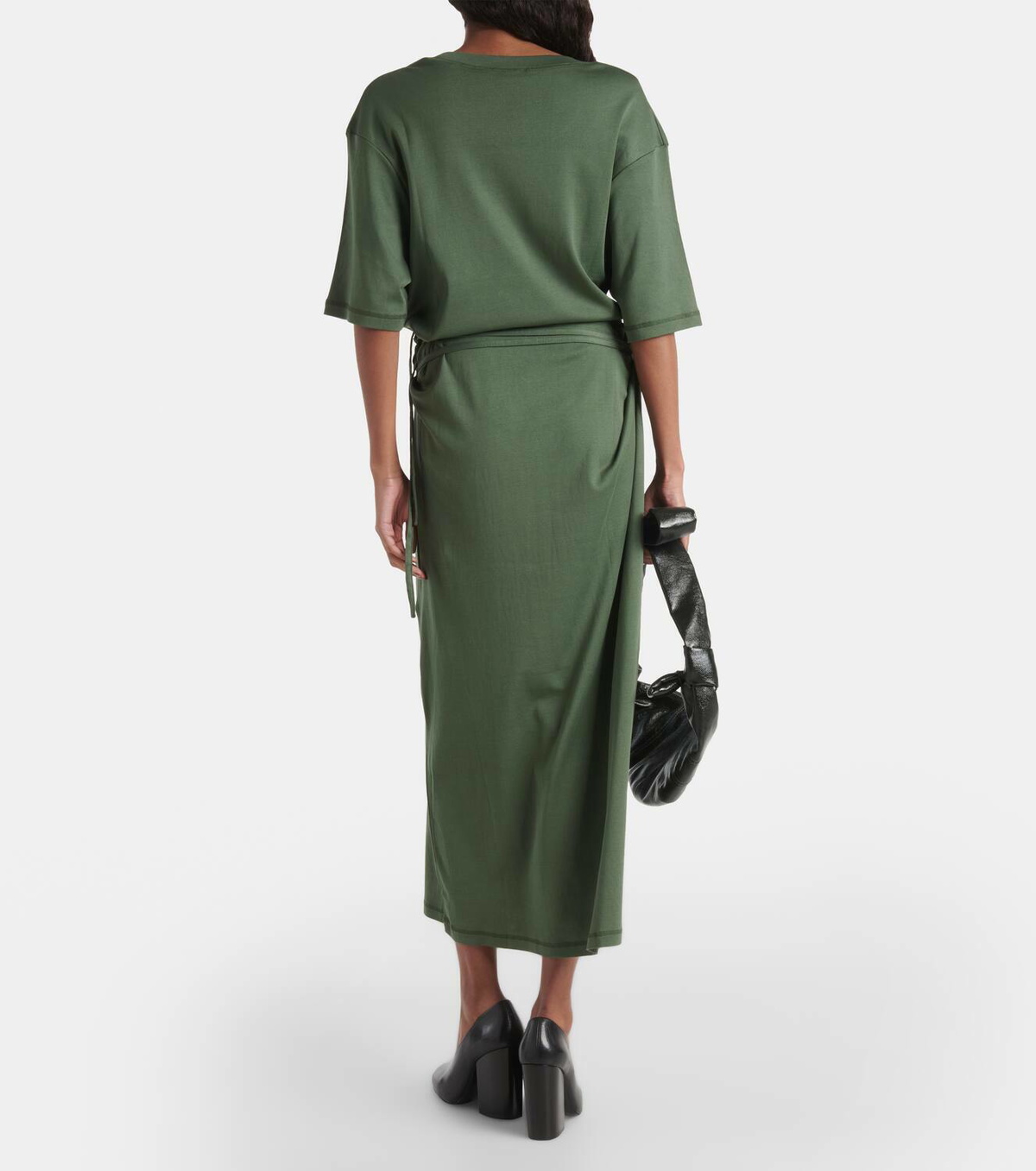 Lemaire Women's Cotton and Linen Midi Dress Brown main image 1