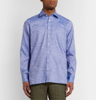 James Purdey & Sons - Mélange Linen Shirt - Blue