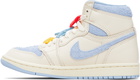 Nike Jordan Off-White & Blue Air Jordan 1 OG Sneakers