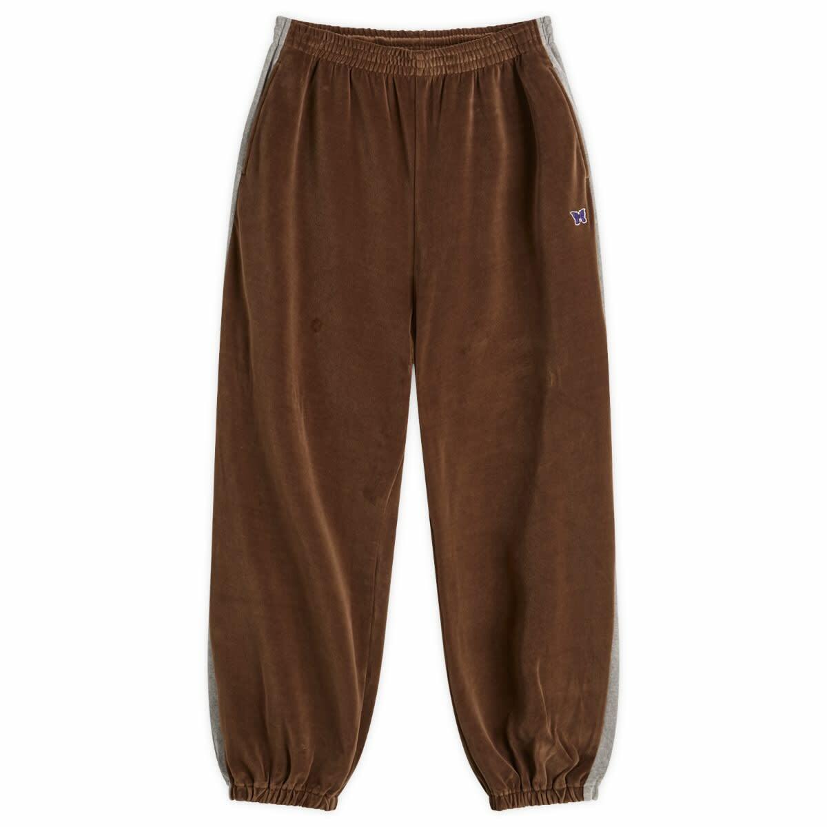 Needles Women's Side Line Sweat Pant in Brown