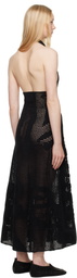 Nanushka Black Fotini Midi Dress