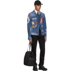 Dolce and Gabbana Blue Denim Drawing Jacket