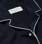 Officine Generale - Piped Lyocell Shirt - Navy