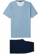 Hanro - Night & Day Printed Cotton-Jersey Pyjama Set - Blue