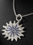 Elhanati - Sun White Gold Sapphire Pendant Necklace