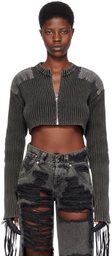 VAQUERA Black Military Cardigan