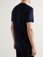 Giorgio Armani - Silk and Cotton-Blend-Jersey T-Shirt - Blue