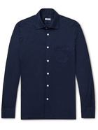 Kiton - Slim-Fit Cotton-Jersey Shirt - Blue