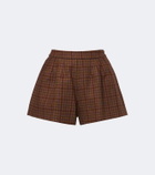 Blazé Milano Tinker checked virgin wool shorts