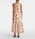 Asceno Ibiza printed linen and cotton maxi dress