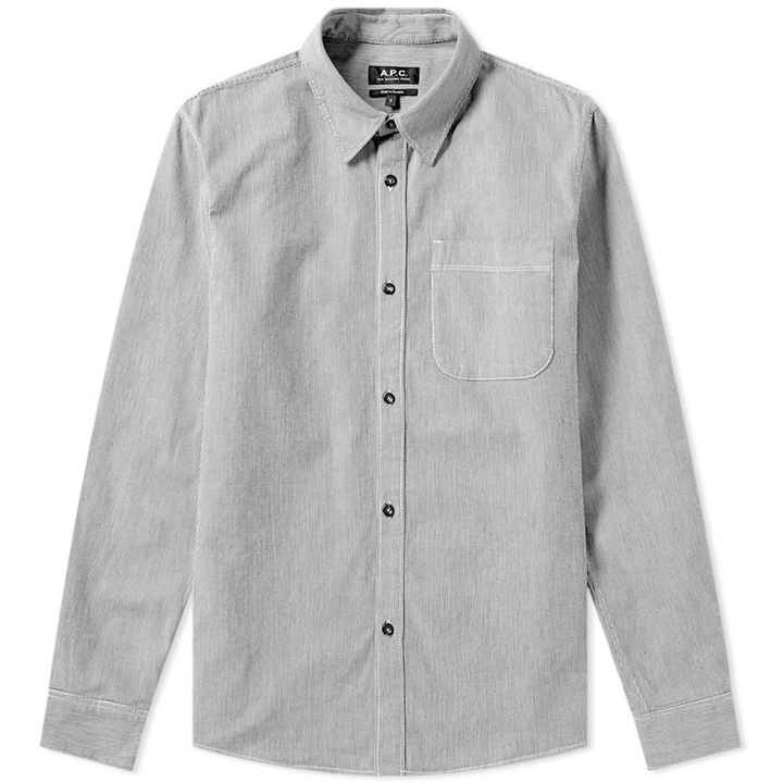 Photo: A.P.C. Fine Stripe One Pocket Shirt