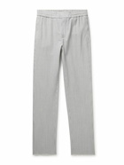 Loro Piana - Slim-Fit Straight-Leg Striped Wool-Blend Seersucker Trousers - Gray