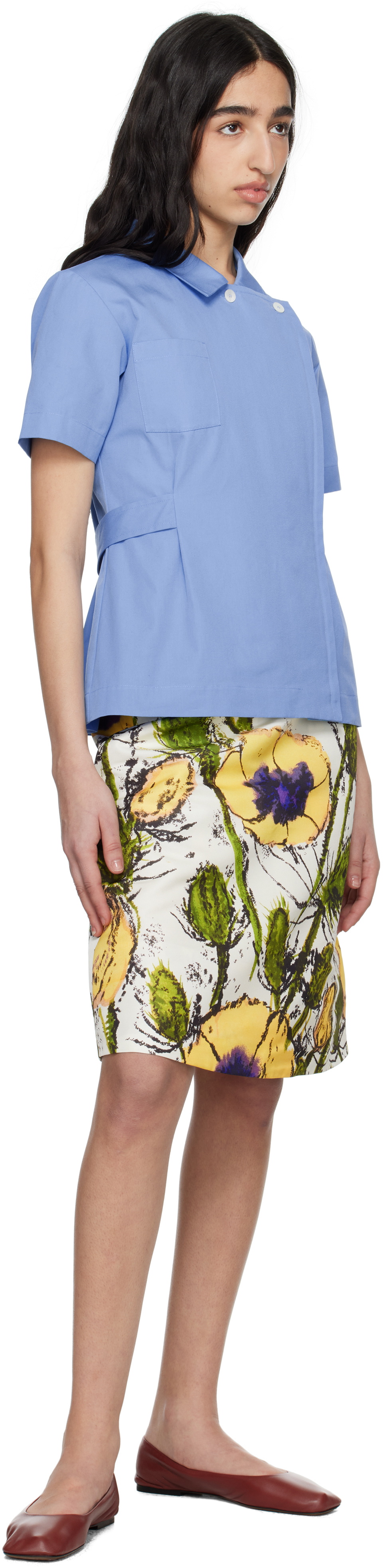 Wales Bonner Multicolor Petal Midi Skirt