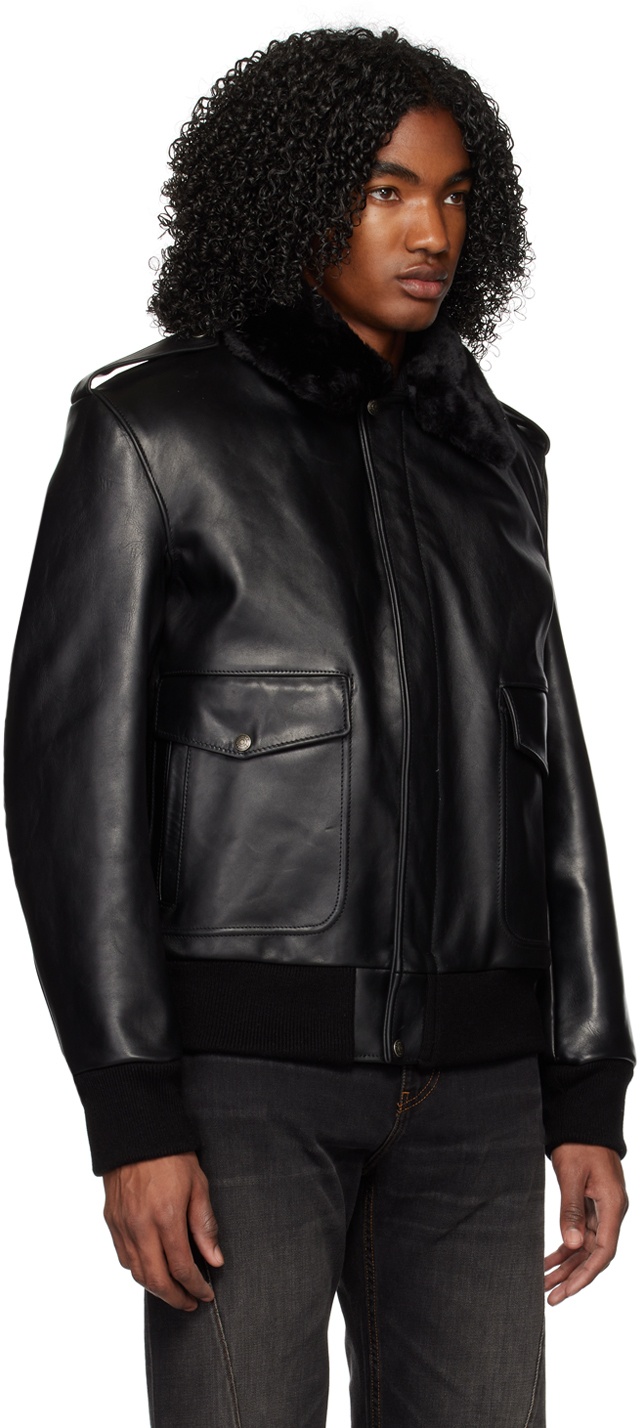 Schott Black A-2 Leather Jacket Schott