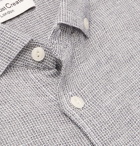 YMC - Button-Down Collar Mélange Slub Cotton-Blend Shirt - Men - Light gray