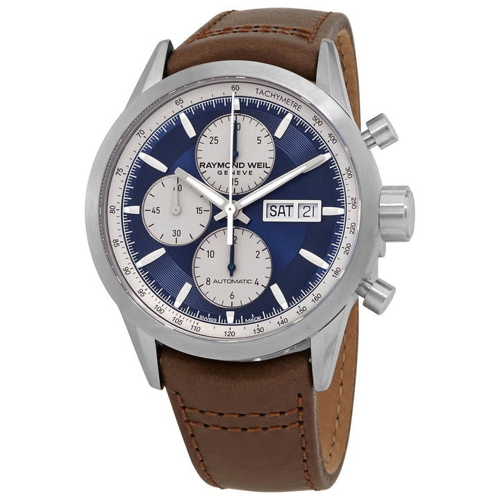 Photo: Raymond Weil Freelancer Chronograph Automatic Blue Dial Mens Watch 7732-TIC-50421