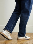 Golden Goose - Ball Star Distressed Leather Sneakers - White