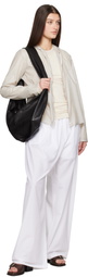 Gabriela Coll Garments Black No.250 Calfskin Crossed Leather Bag