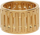 IN GOLD WE TRUST PARIS SSENSE Excluisve Gold Needle Bearing Ring