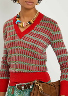 Etro Striped Knit Jumper Red