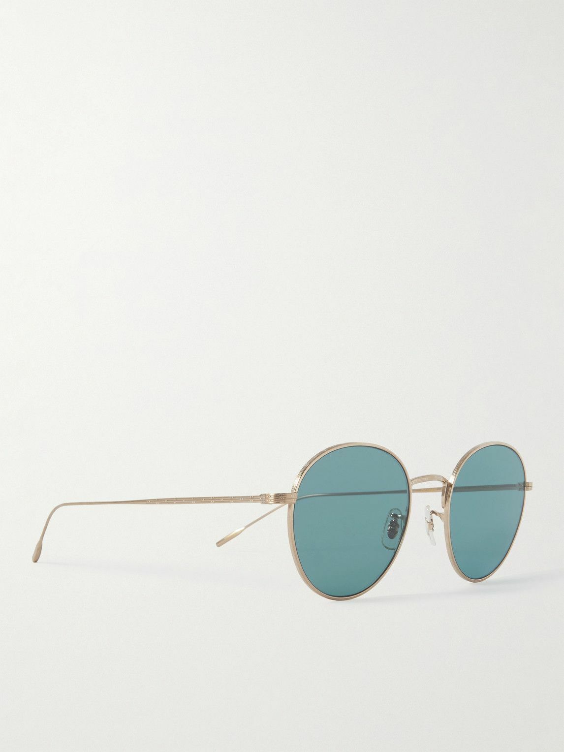 Oliver Peoples - Altair Round-Frame Gold-Tone Polarised Sunglasses