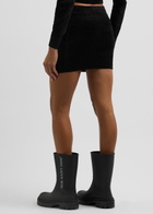 Alexanderwang.t Logo-embossed Chenille Mini Skirt Black