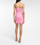 Stouls Amina strapless leather minidress