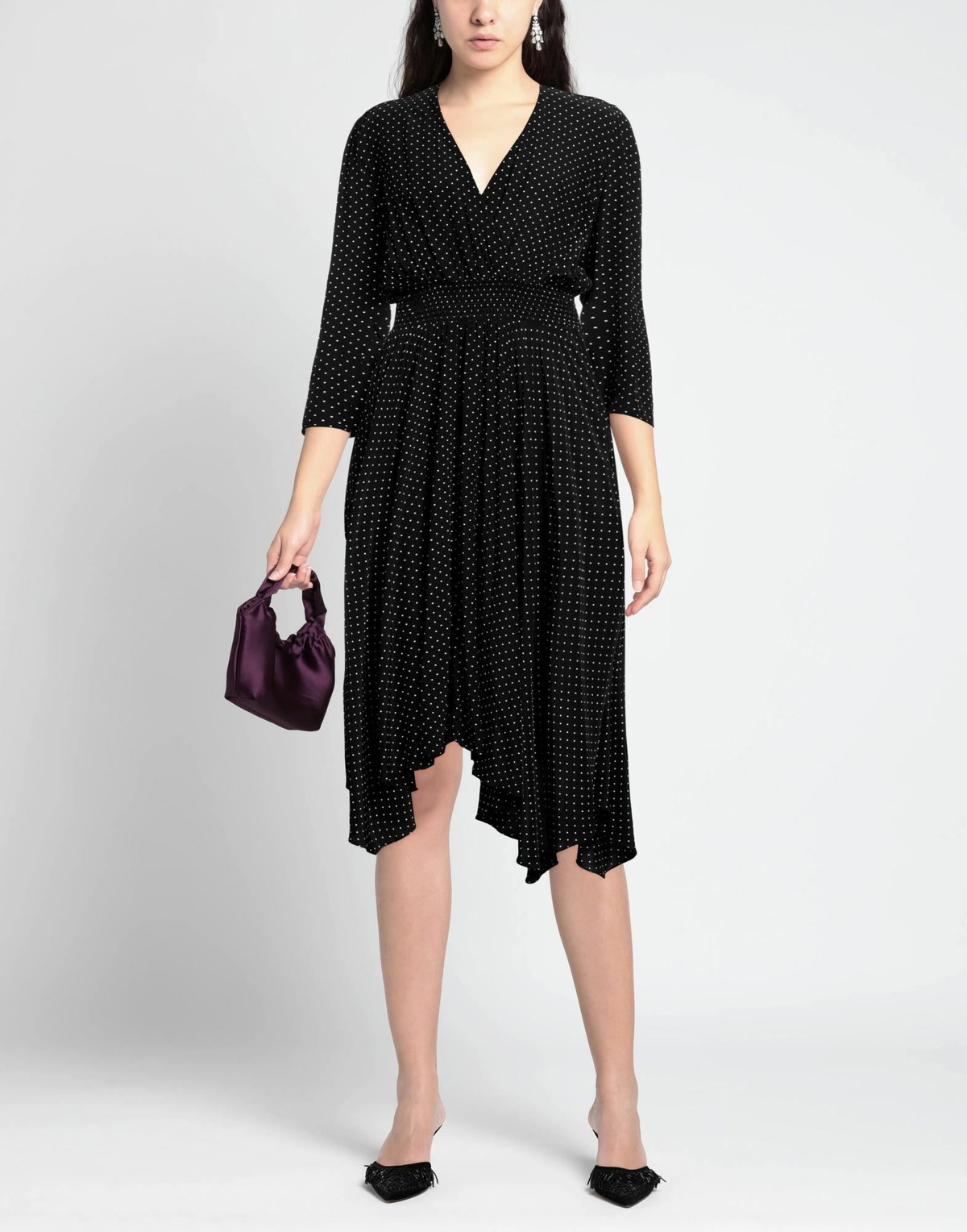 Maje Womens Midi dress in Black