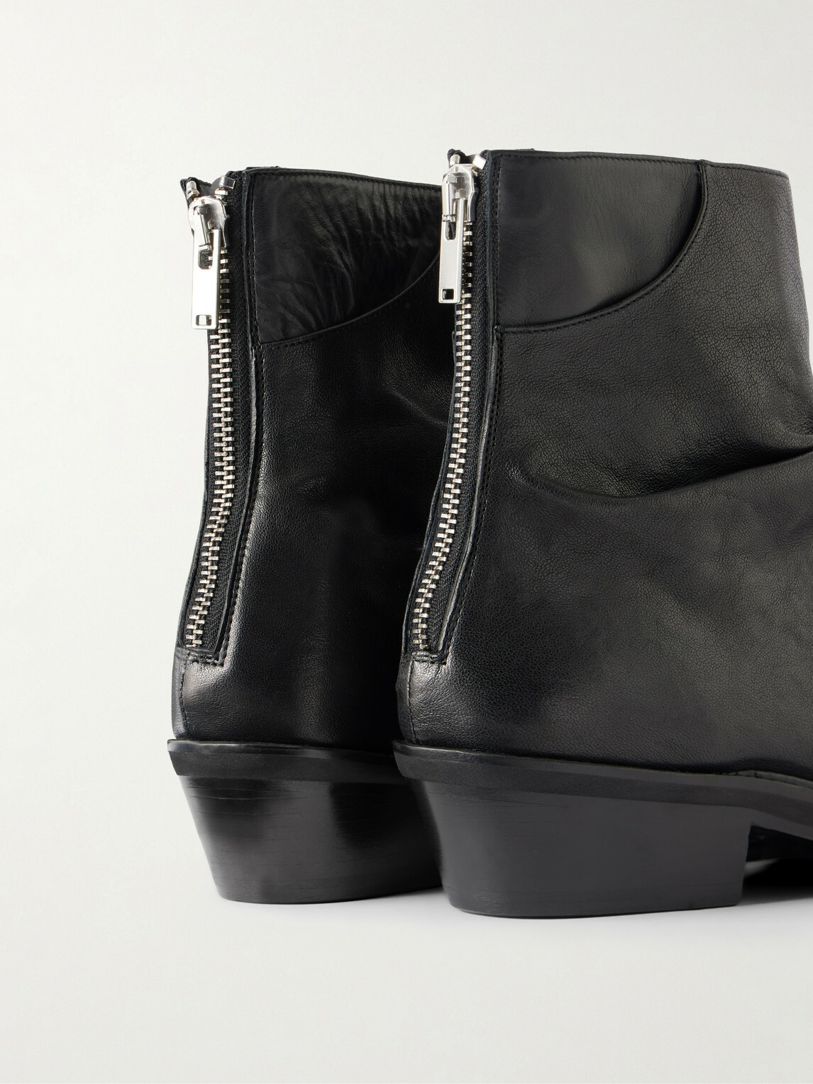 424 - Marathon Cowboy Leather Boots - Black