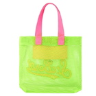 MC2 Saint Barth Mesh Green Shopper Bag With Front Terry Patch
