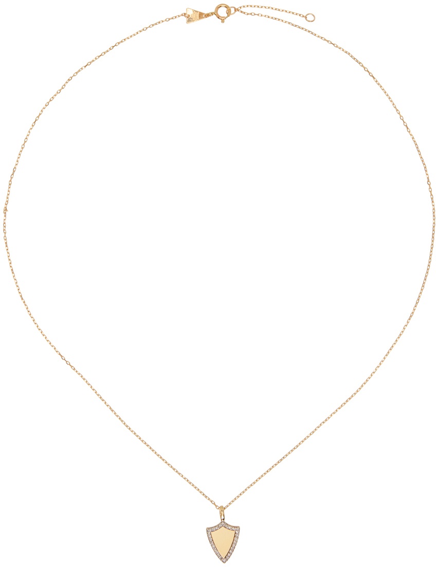 Adina Reyter Gold Shield Necklace