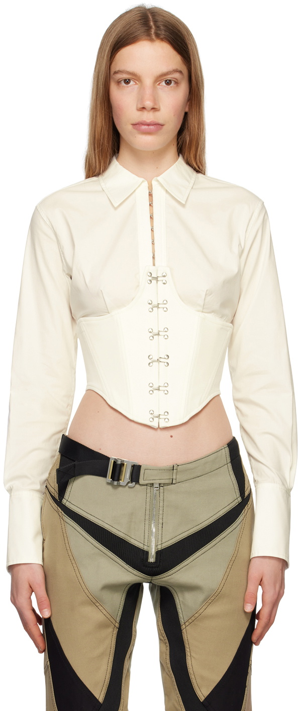 Holo Paneled Corset With Buckle Closure