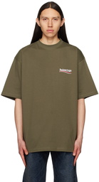 Balenciaga Khaki Political Campaign T-Shirt