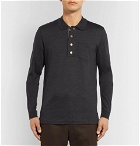 Dunhill - Wool Polo Shirt - Men - Charcoal