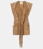 Isabel Marant Dalila fringed suede vest